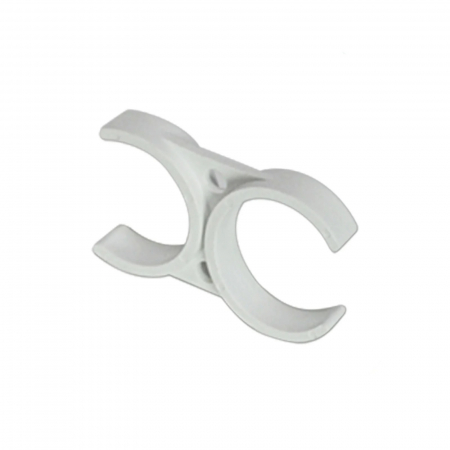 Cleme - Clema dubla alba pentru filtre In-Line 2.5" x 2.5"