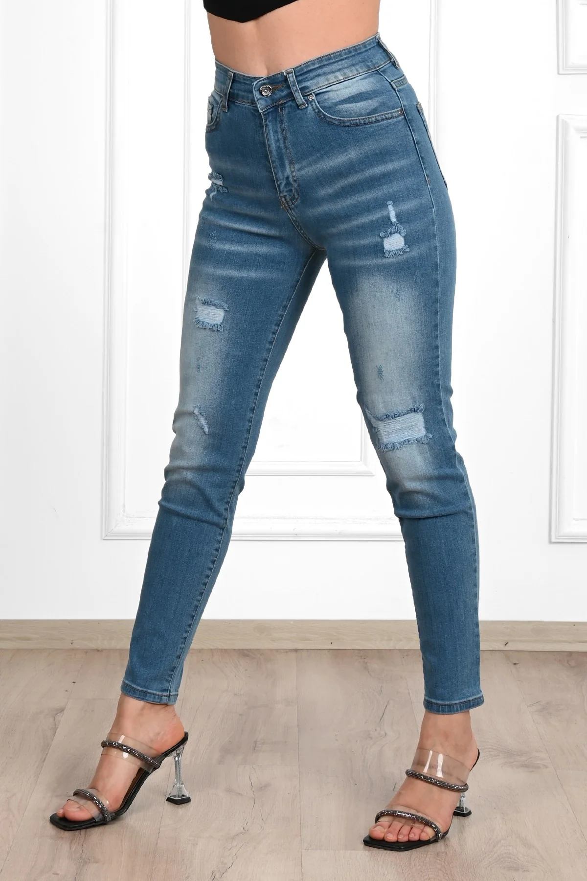 Blugi casual de dama, Bleu [2]