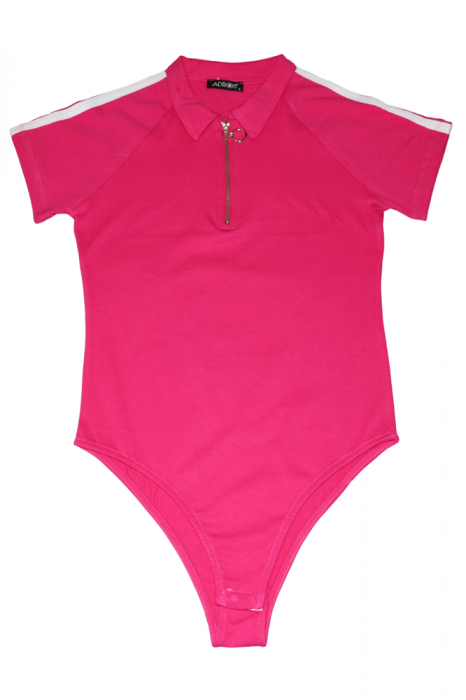 Body casual din bumbac cu dungi laterale [3]