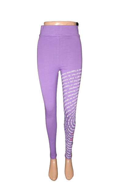 Colantii de dama cu imprimeu text “Different is Beautiful”, culoare mov [1]