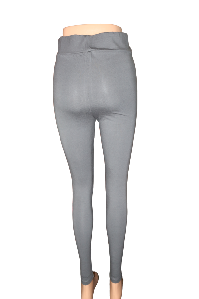 Colantii de dama cu imprimeu text “No Regrets”, culoare gri [3]