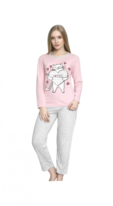 Pijama dama, confortabila si eleganta, roz [1]