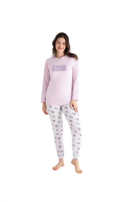 Pijama dama, confortabila si eleganta, violet [1]