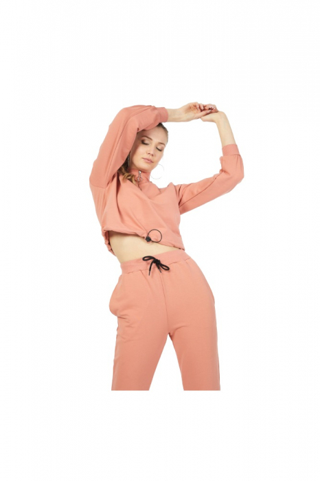 Trening sport de dama, format din bluza si pantaloni, Roz [3]
