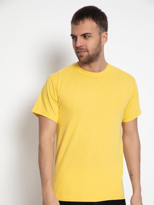 Tricou barbati, imprimeu simplu - fara model, Galben [1]