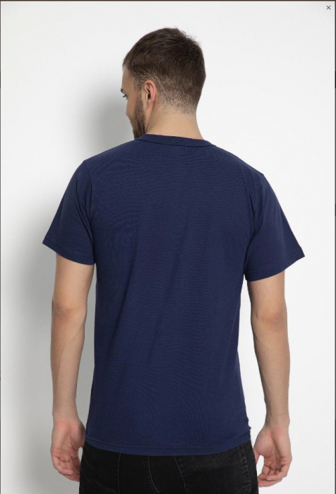 Tricou barbati, imprimeu simplu - fara model, bleumarin [2]