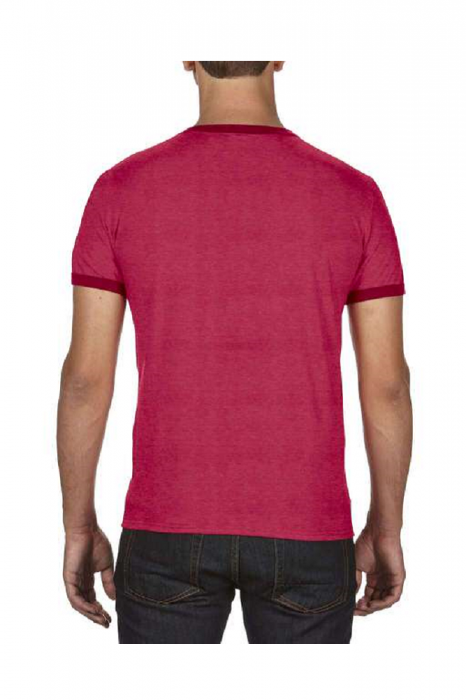 Tricou cu decolteu rotund, la baza gatului, Rosu [2]