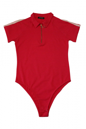 Body casual din bumbac cu dungi laterale [3]