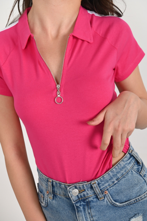 Femei - Body casual din bumbac cu dungi laterale