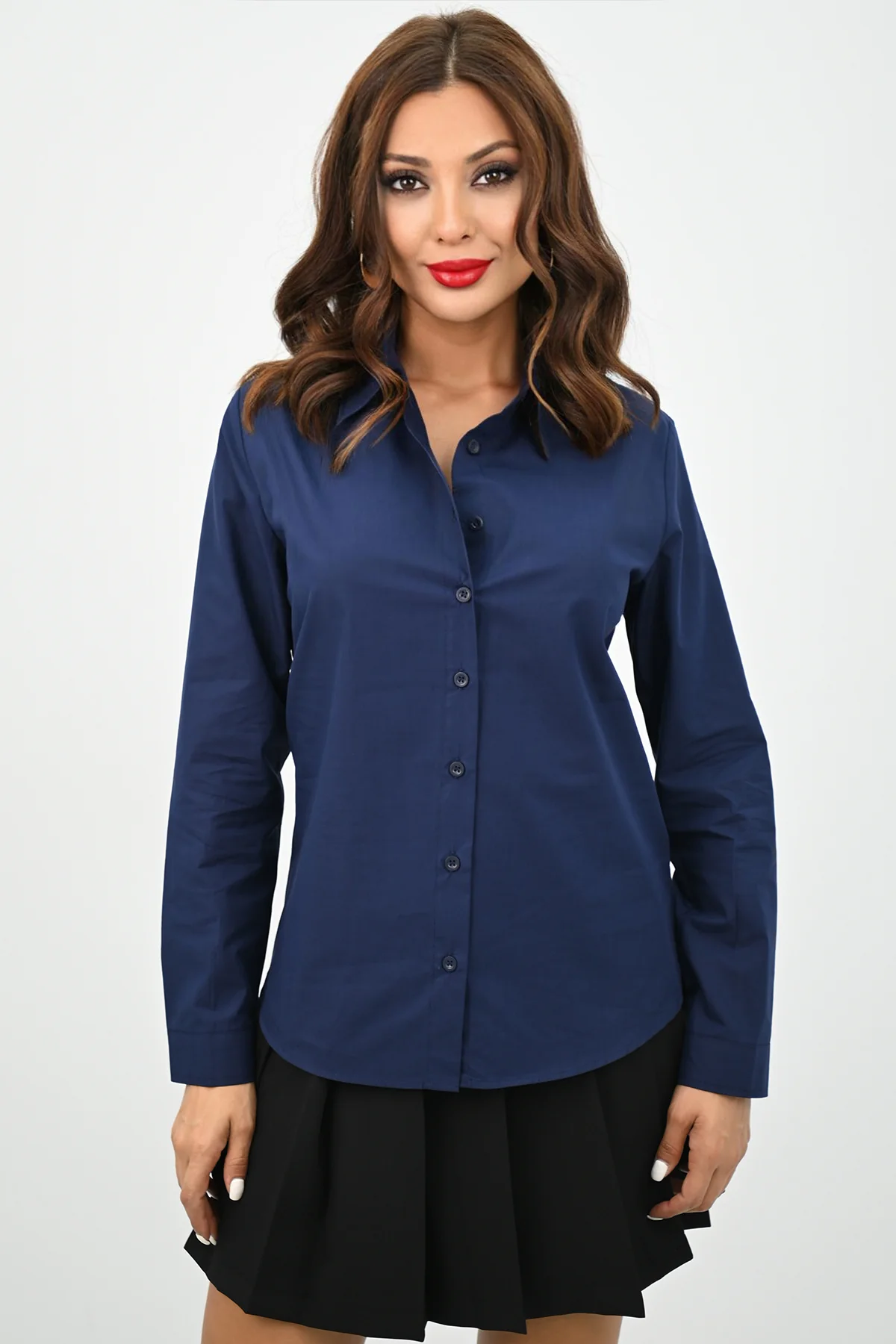 Camasa casual de dama, Bleumarin inchis [2]