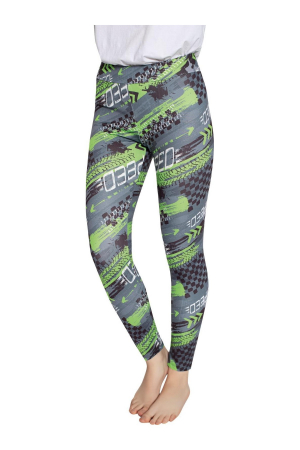 Colanti dama - Colanti dama cu imprimeu inedit, verde cu gri
