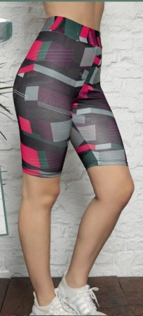 Colanti dama - Colanti scurti cu talie inalta, potriviti pentru fitness/casual, culoare gri