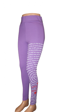 Colantii de dama cu imprimeu text “Different is Beautiful”, culoare mov [1]