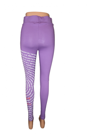 Colantii de dama cu imprimeu text “Different is Beautiful”, culoare mov [2]
