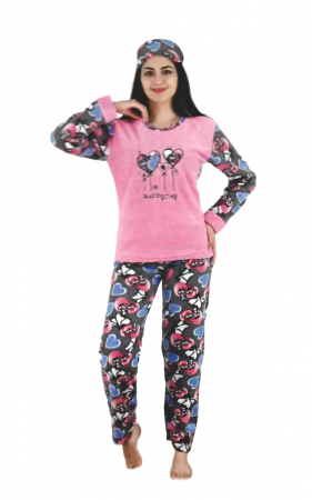 Pijamale dama - Pijama dama, confortabila si eleganta, cocolino-roz