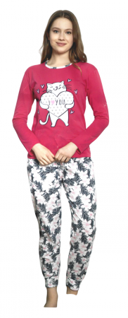 Femei - Pijama dama, confortabila si eleganta, rosu