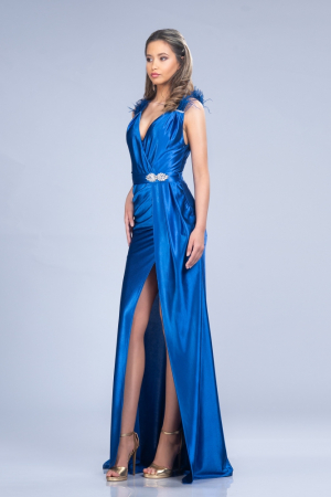 Rochie lunga de seara, eleganta, Albastru regal [1]