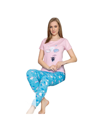 Pijama dama, confortabila si eleganta, albastru [1]