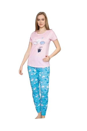 Femei - Pijama dama, confortabila si eleganta, albastru