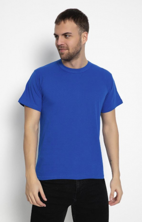 Model Rotund - Tricou barbati, imprimeu simplu - fara model, Albastru
