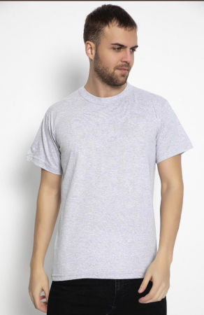Model Rotund - Tricou barbati, imprimeu simplu - fara model, Gri