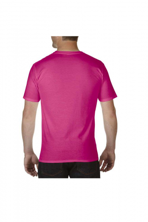 Tricou cu decolteu in V pentru barbati, Rosu Fucsia [1]