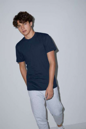 Tricou cu decolteu rotund, la baza gatului, bleumarin [1]