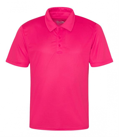 Model Polo - Tricou polo sport pentru barbati, material sintetic, elastic si usor, culoare fucsia