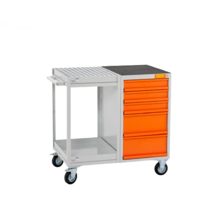 Carucior de atelier cu 5 sertare si 2 tavi de colectare [2]