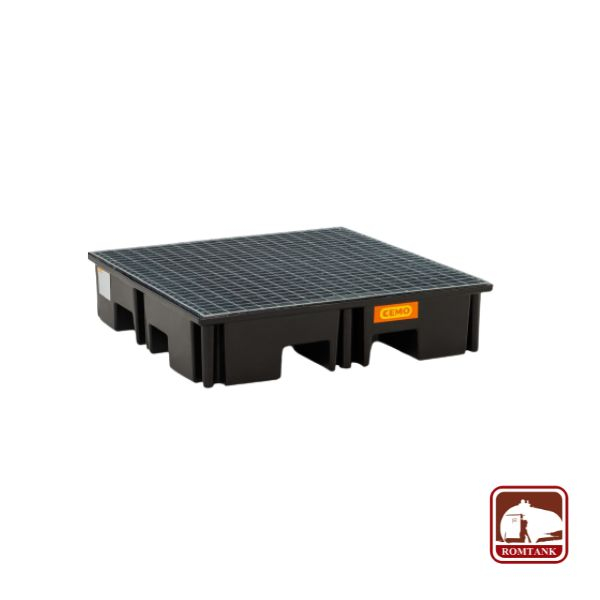 Cuva de retentie din PE cu gratar metalic 123x123x26 cm, volum 220 l [2]