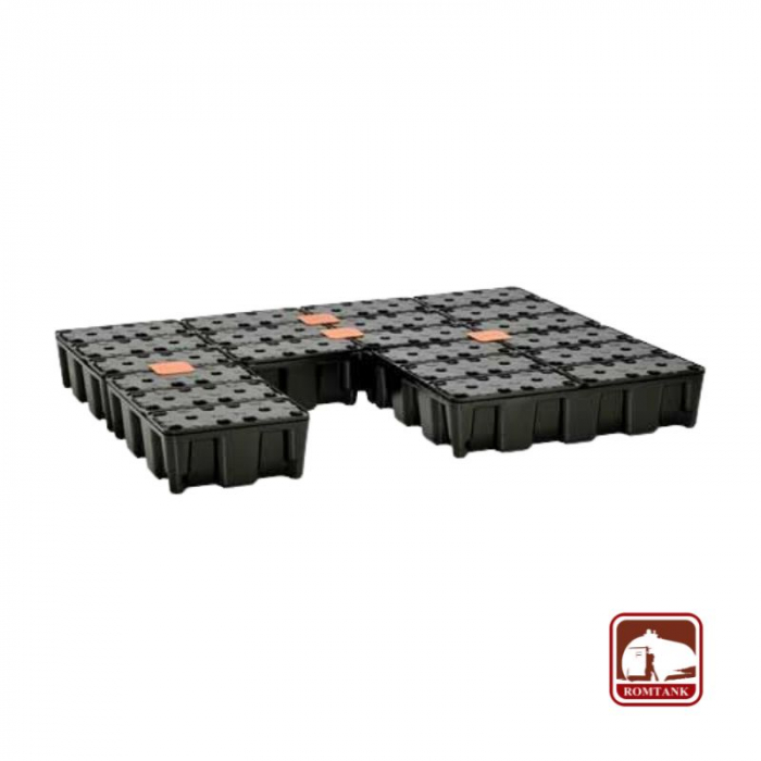 Cuva de retentie din PE cu gratar 80x40x18 cm, volum 35 l [2]