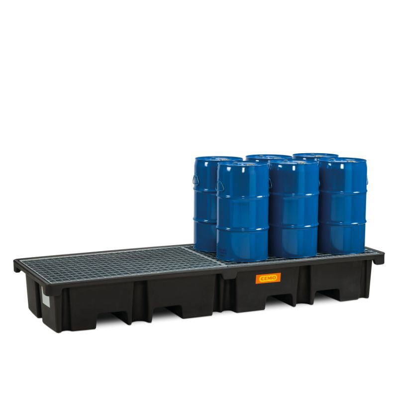 Cuva de retentie din PE cu gratar metalic 242x88x36 cm, volum 425 l [2]