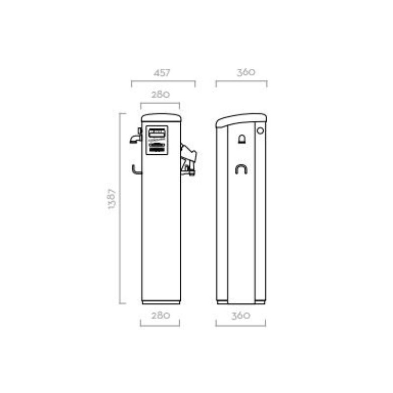 Distribuitor motorina cu afisaj mecanic SELF SERVICE 70 K44, debit 70l/min, 230V - column version [3]