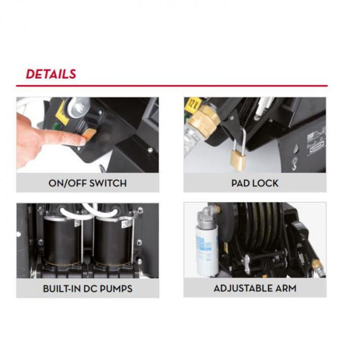 Kit PITSTOP 24V pentru transfer motorina cu tambur automat si 14M furtun [4]