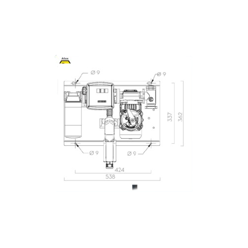 Kit transfer benzina, kerosen ST PANTHER EX 56 220V cu debitmetru mecanic K33 si pistol automat [2]