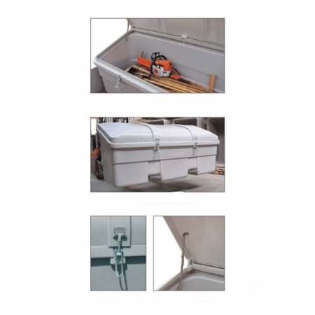 Cutie depozitare scule pentru autovehicule 750 l, gri [3]