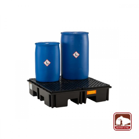 Cuve de retentie - Cuva de retentie din PE cu gratar 123x123x29 cm, volum 220 l