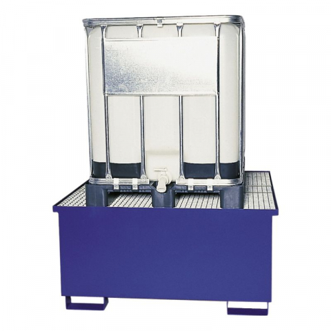 Cuva retentie din otel pentru IBC cu gratar, GS1 vopsit, 135x125x74 cm, volum 1000 l [1]