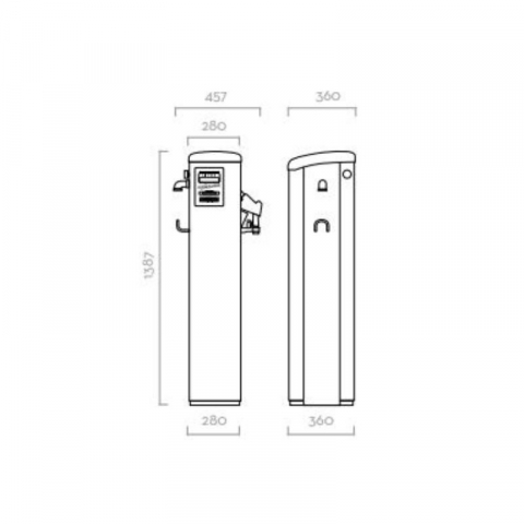Distribuitor motorina cu afisaj mecanic SELF SERVICE 100 K44, debit 90 l/min, 230V - column version [2]