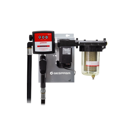 Pompe - Kit perete pentru pompa transfer motorina IRON-75 220V cu debitmetru mecanic si filtru