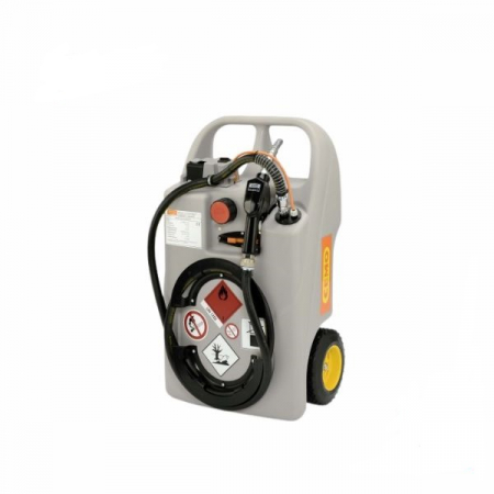 Rezervoare mobile pentru motorina - Rezervor mobil tip carucior pentru motorina, 60 L, cu baterie CAS si incarcator de baterie