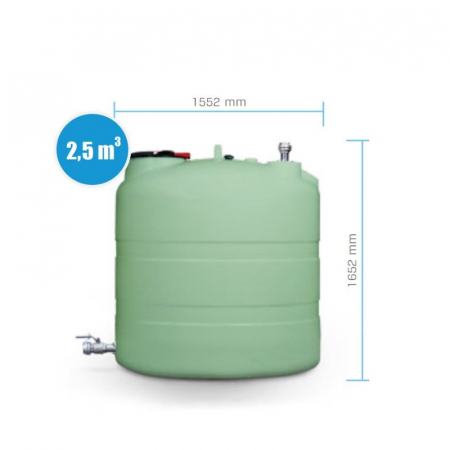 Rezervor pentru fertilizanti lichizi, perete simplu, 2500 litri [1]