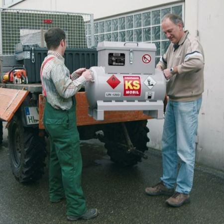 Rezervor transportabil metalic pentru benzina KS MOBIL 90 litri, pompa manuala [2]
