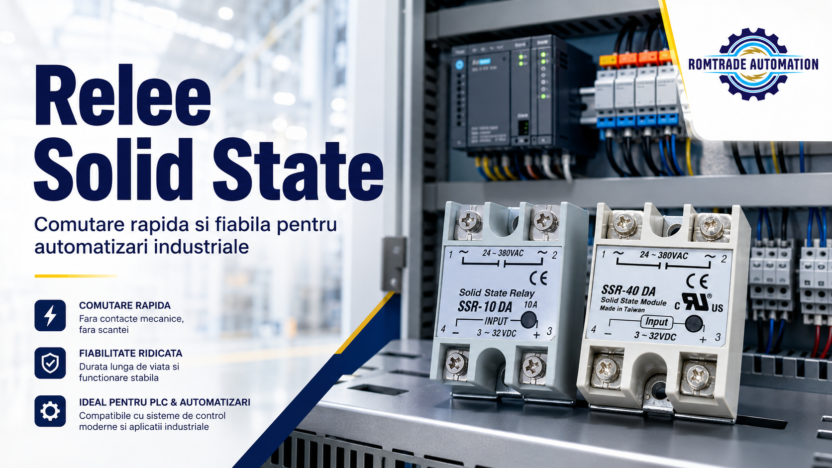 Relee Solid State SSR: comutare rapida si fiabila pentru incalzire, control si automatizari industriale