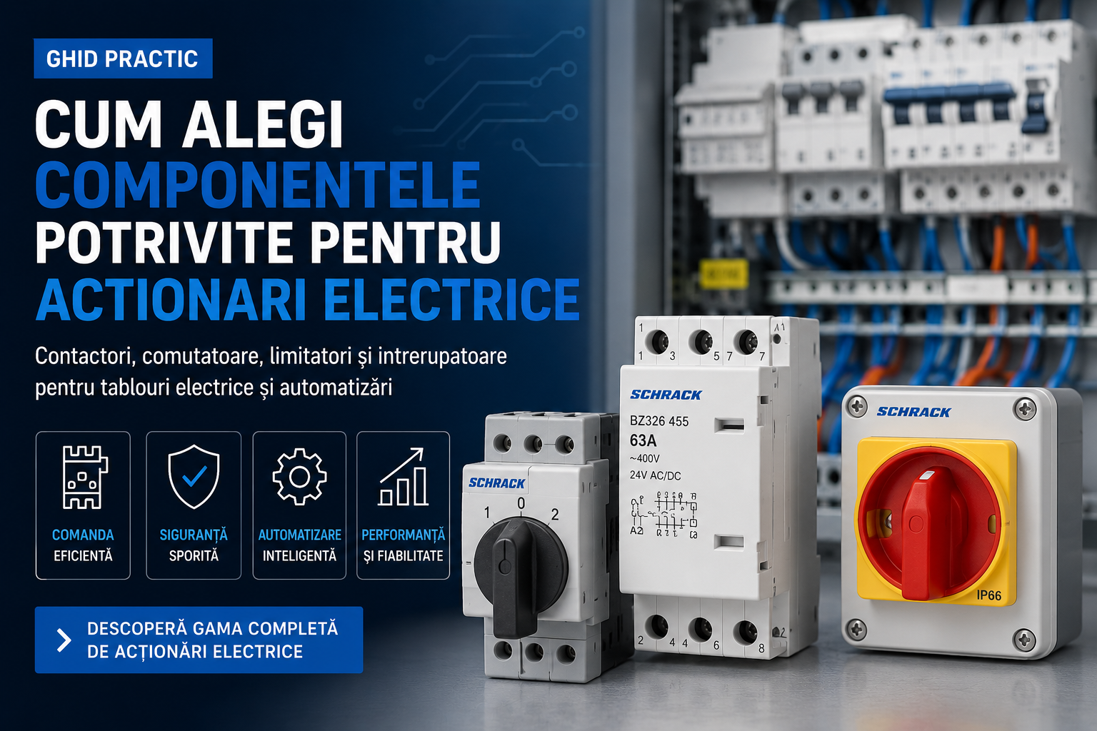 Cum alegi componentele potrivite pentru actionari electrice si automatizari
