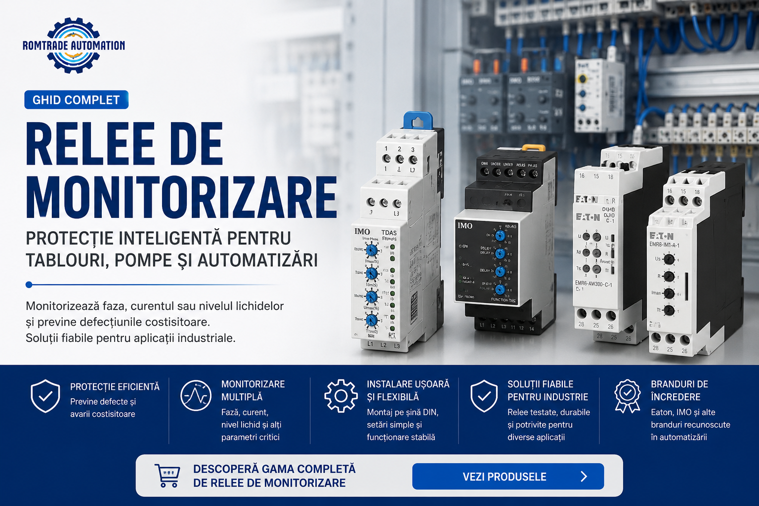 Relee de monitorizare: cum protejezi tablourile electrice, pompele si automatizarile industriale