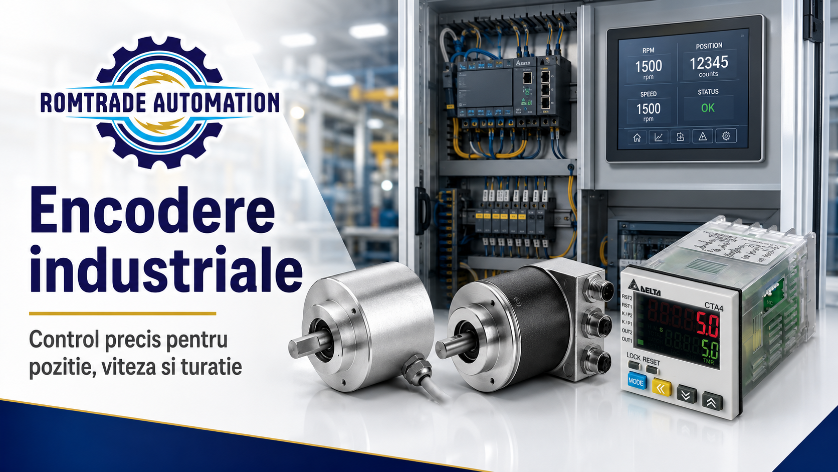 Encodere industriale: cum controlezi pozitia, viteza si turatia in automatizari