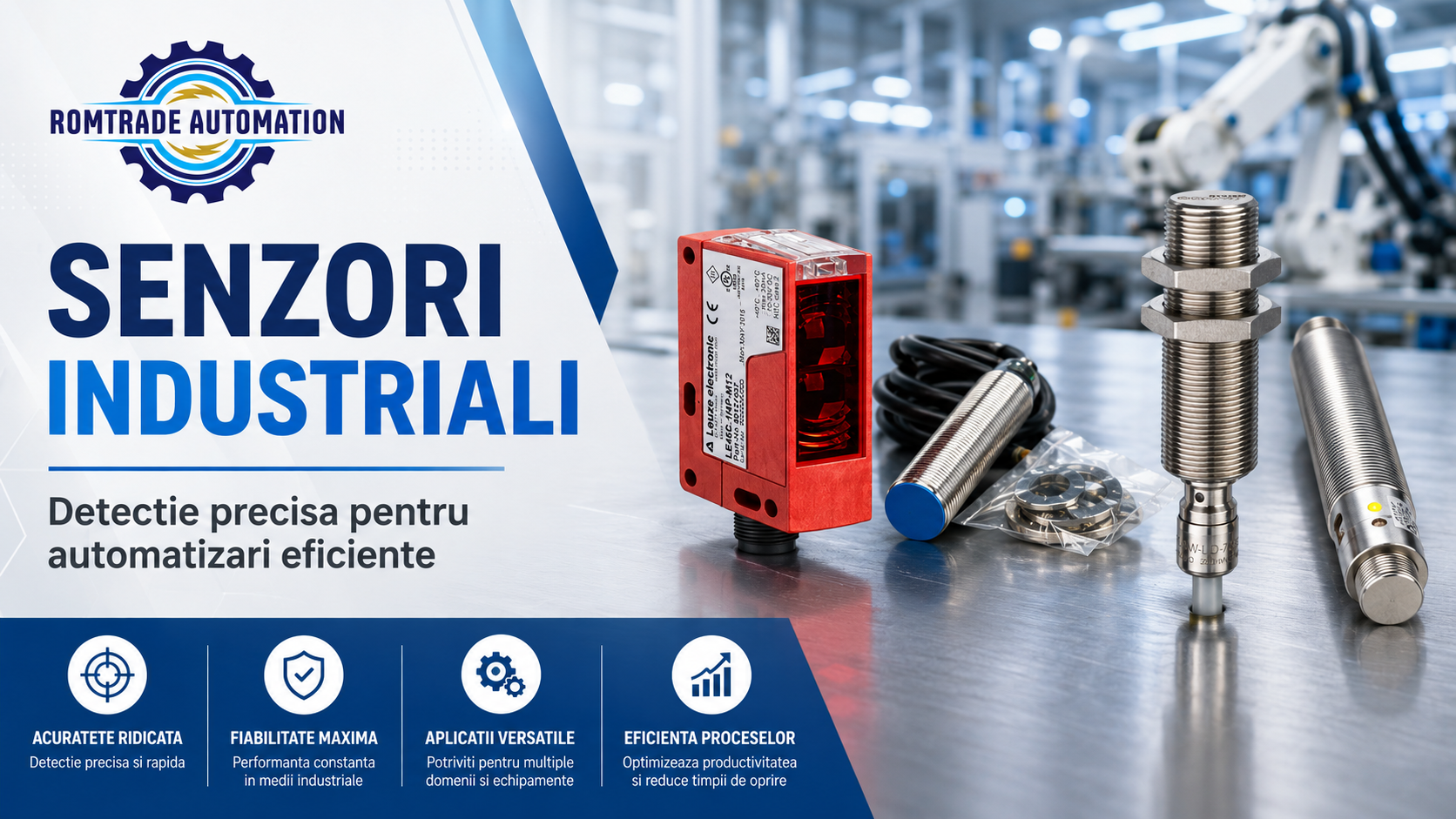 Senzori industriali: cum alegi senzorul potrivit pentru detectie rapida si automatizari eficiente