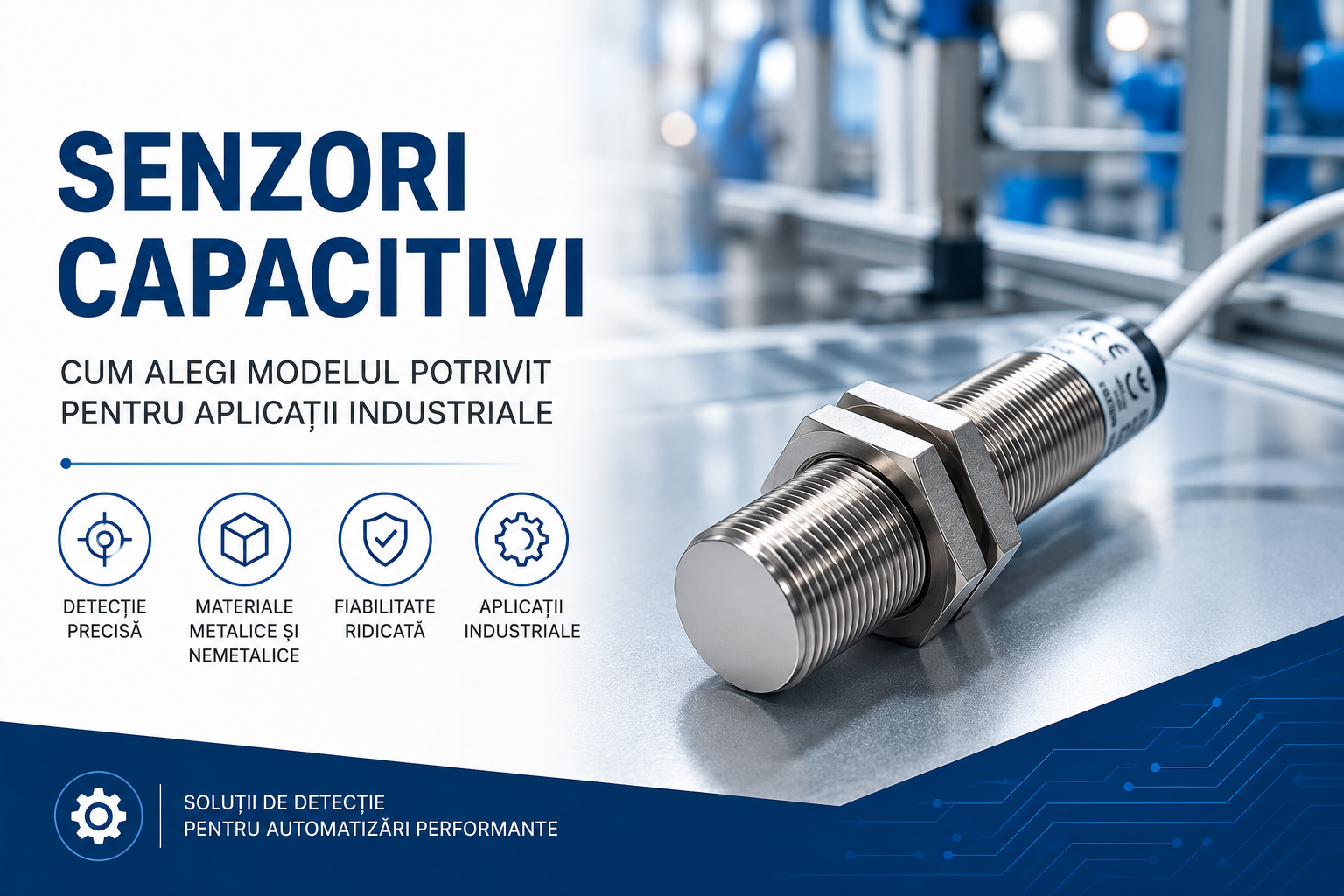 Senzori capacitivi: cum alegi modelul potrivit pentru detectia materialelor metalice si nemetalice