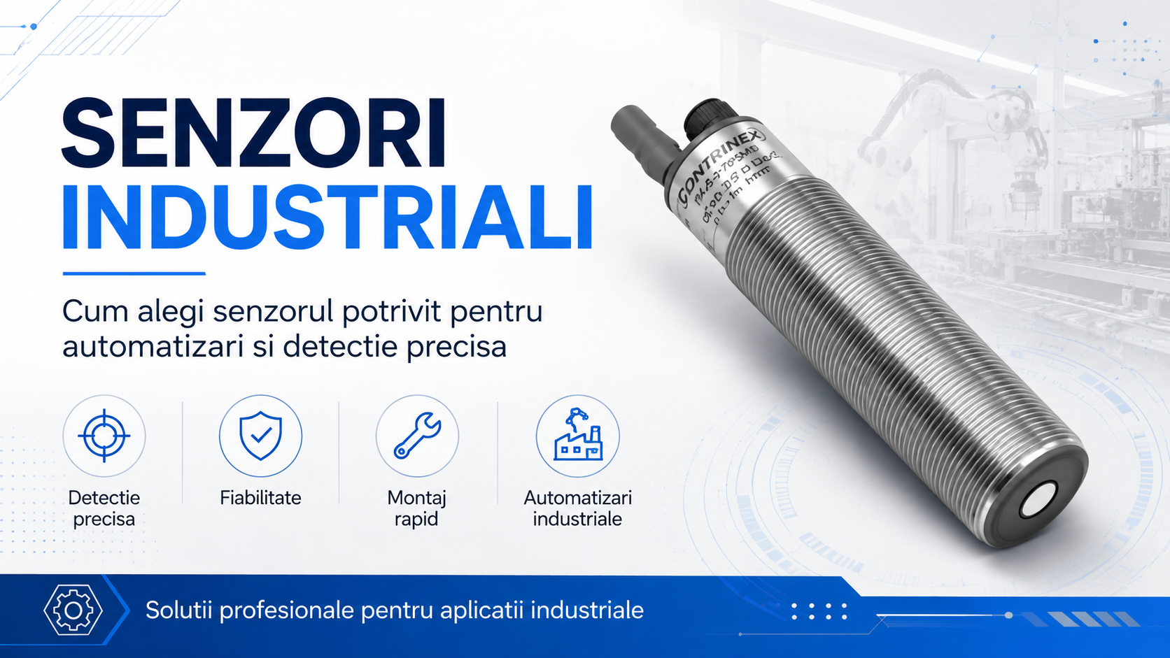 Senzori ultrasonici: cum alegi senzorul potrivit pentru masurare si detectie fara contact